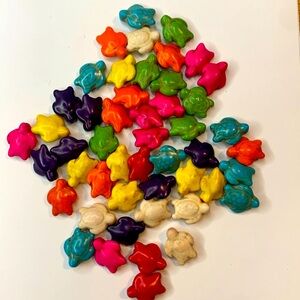 1 cm Howlite turtle (50) multiple color